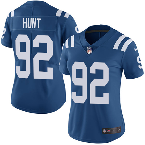 Indianapolis Colts 92 Limited Margus Hunt Royal Blue Nike NFL Home Women Vapor Untouchable jerseys